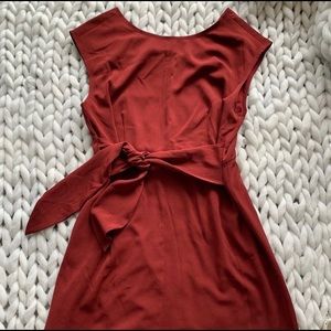 NWOT Loft dress, cranberry, tie dress